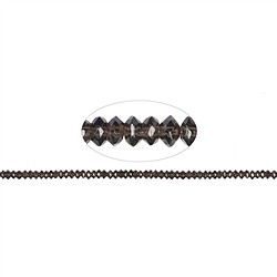 141280300620 Strang Button, Rauchquarz, facettiert, 06mm | Edelsteine, Heilsteine & Schmuck