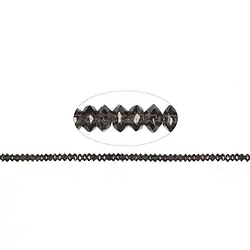 141280300620 Strang Button, Rauchquarz, facettiert, 06mm | Edelsteine, Heilsteine & Schmuck