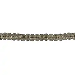 141280300720 Strang Button, Rauchquarz, facettiert, 08mm | Edelsteine, Heilsteine & Schmuck