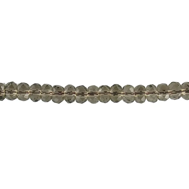 Button strand, Smoky Quartz, faceted, 08mm | wholesaler gems & healing stones