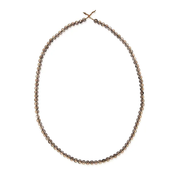 Filo di monete, Quarzo fumé, sfaccettato, 04 x 02 mm (39 cm) | Marco Schreier