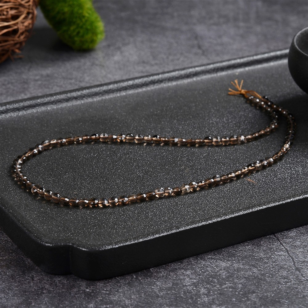 Strang Coin, Rauchquarz, facettiert, 04 x 02mm (39cm) | Marco Schreier