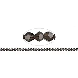 141280510620 Strand spindle, Smoky Quartz, faceted, 06mm | wholesaler gems & healing stones