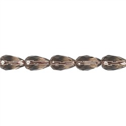 141280511820 Drop strand, Smoky Quartz, faceted, 15 x 10mm | wholesaler gems & healing stones