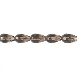 141280511820 Strang Tropfen, Rauchquarz, facettiert, 15 x 10mm | Marco Schreier