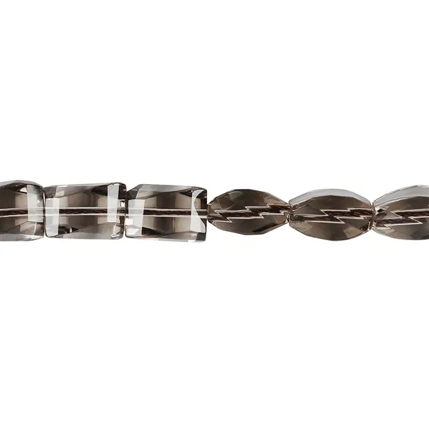 Strand of nuggets, Smoky Quartz A, faceted, 13 x 10mm | Marco Schreier