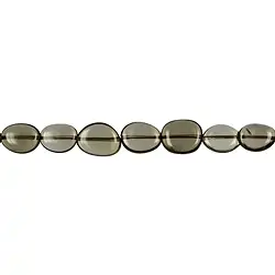 141280604220 Rang de colliers Nuggets plats, Quartz fumé, 10-12 x 08-10mm | Marco Schreier