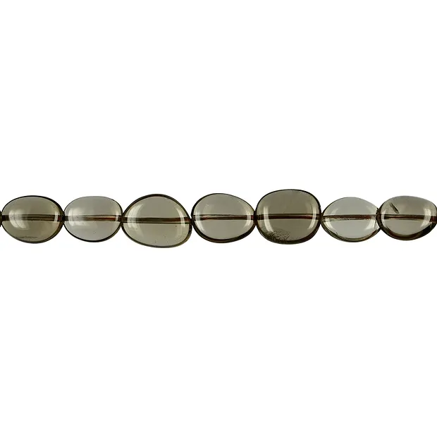 Rang de colliers Nuggets plats, Quartz fumé, 10-12 x 08-10mm | Marco Schreier