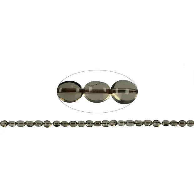 Rang de colliers Nuggets plats, Quartz fumé, 05-08 x 03-05mm | Marco Schreier