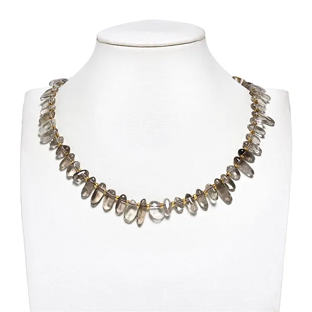 Strand of nuggets "Tooth", Smoky Quartz, 06-08 x 13-16mm | Marco Schreier