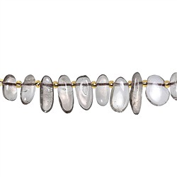 141280631820 Strang Nuggets "Zahn", Rauchquarz, 06-08 x 13-16mm | Marco Schreier