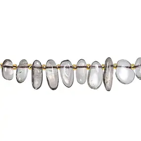 Rang de colliers Nuggets "Zahn", Quartz fumé, 06-08 x 13-16mm | Marco Schreier