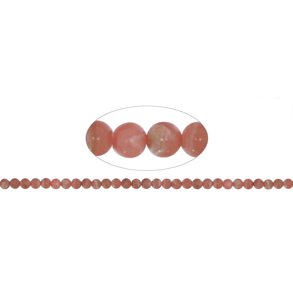 Rang de collier boules, rhodochrosite, 06mm | Marco Schreier