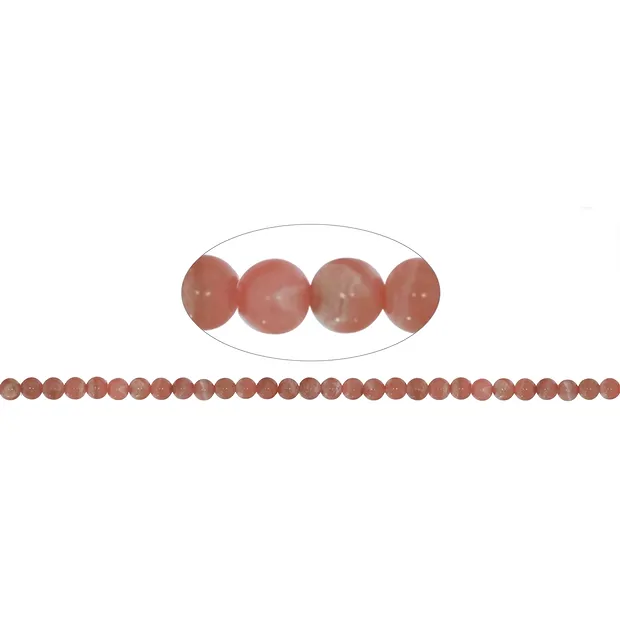 Rang de collier boules, rhodochrosite, 06mm | Marco Schreier
