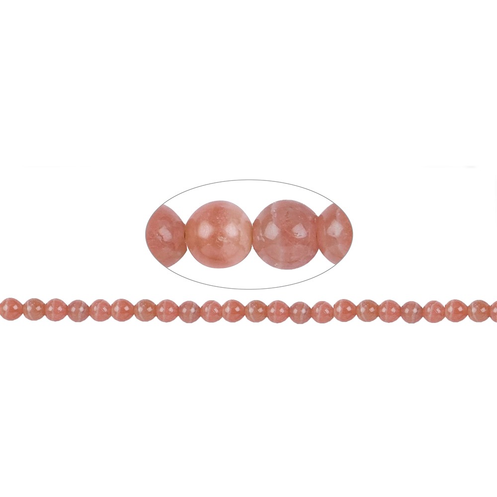 Rang de colliers boules, rhodochrosite extra, 08 - 08,5mm | Marco Schreier