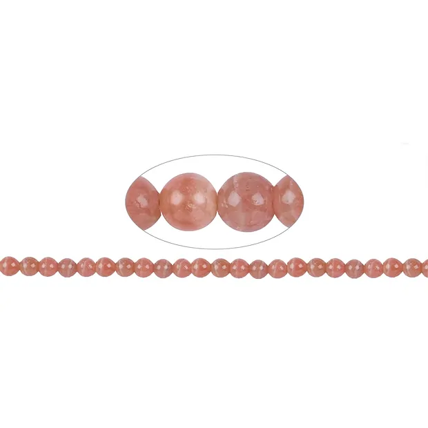String Beads, Rhodochrosite extra, 08 - 08,5mm | gems, healing stones & jewelry