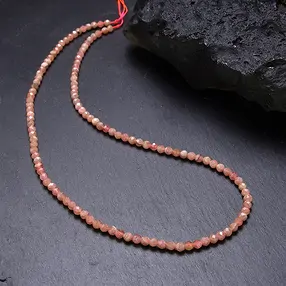 Rang de colliers boules, rhodochrosite, 03mm, facetté | Marco Schreier