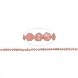 141300104822 Rang de colliers boules, rhodochrosite, 03mm, facetté | Marco Schreier