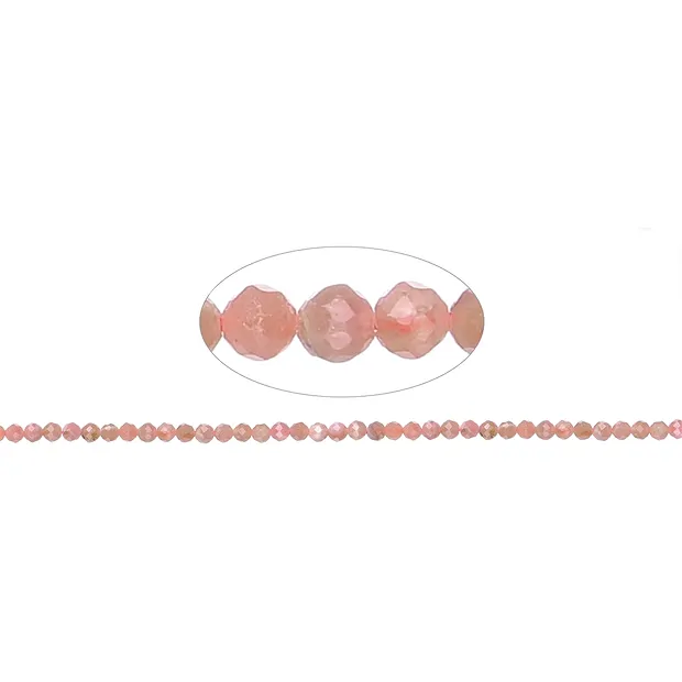 Strang Kugeln, Rhodochrosit, 03mm, facettiert | Edelsteine, Heilsteine & Schmuck