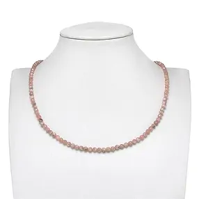 String Beads, Rhodochrosite, 04mm, faceted | wholesaler gems & healing stones