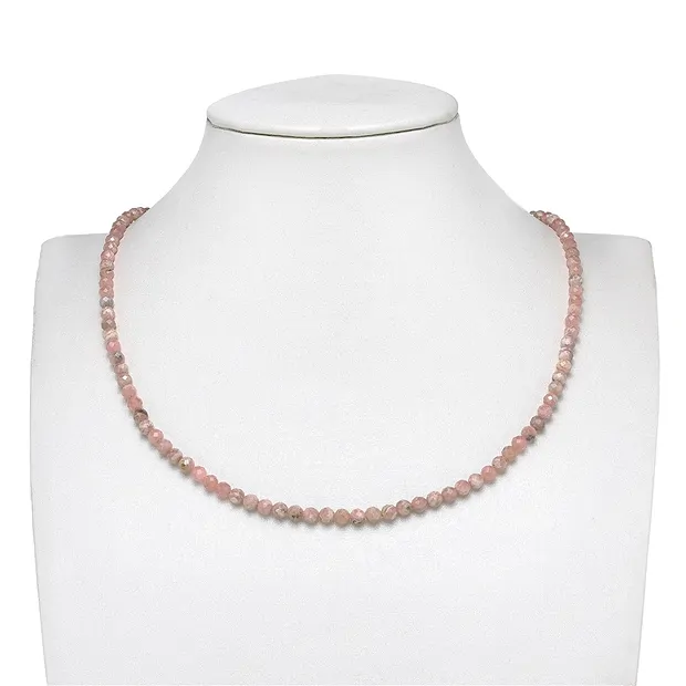 String Beads, Rhodochrosite, 04mm, faceted | wholesaler gems & healing stones