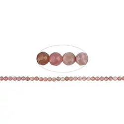 141300104922 Rang de colliers boules, rhodochrosite, 04mm, à facettes | Marco Schreier