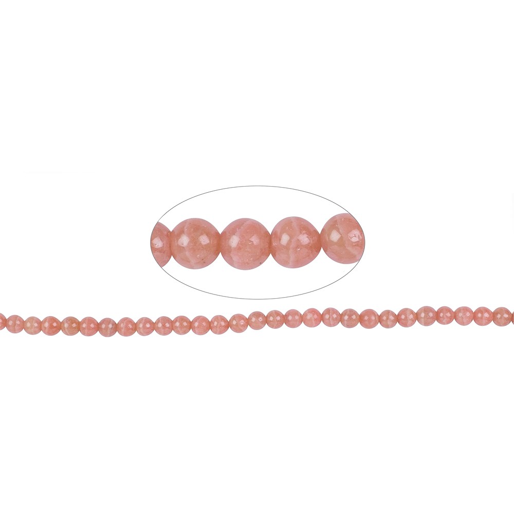 Rang de collier boules, Rhodochrosite extra (Ortiz), 05,5mm | Marco Schreier