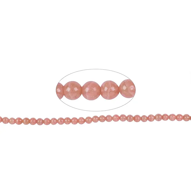 String Beads, Rhodochrosite extra (Ortiz), 05,5mm | Marco Schreier