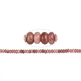 Strang Button, Rhodochrosit, 03-04 x 06mm | GH Edelsteine, Heilsteine & Schmuck