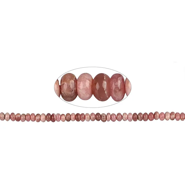 Rang de colliers, Boutons, Rhodochrosite, 03-04 x 06mm | Marco Schreier