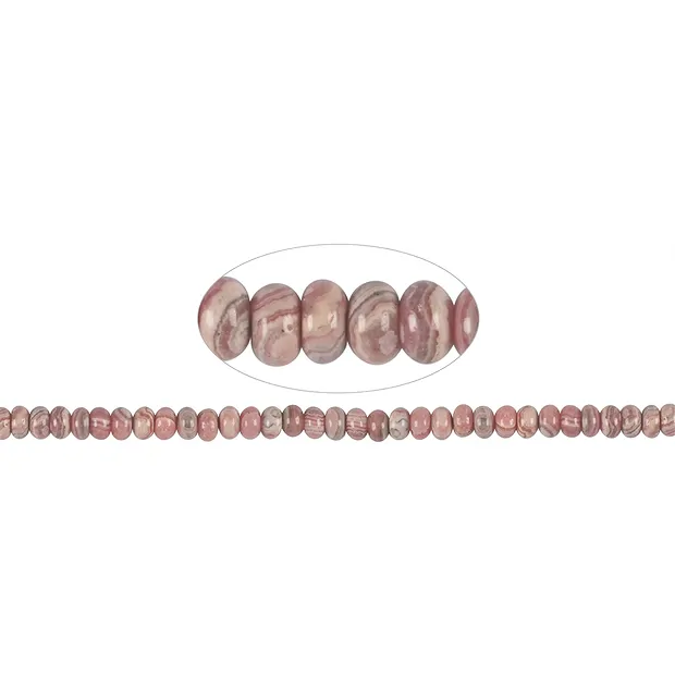 Strang Button, Rhodochrosit B, 04-05 x 08mm | Edelsteine, Heilsteine & Schmuck