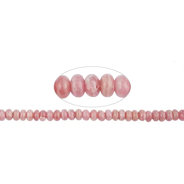 Strang Button, Rhodochrosit, 03-05 x 08mm | GH Edelsteine, Heilsteine & Schmuck