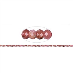 141300300522 Button strand, Rhodochrosite, faceted, 02-03 x 04mm | Marco Schreier
