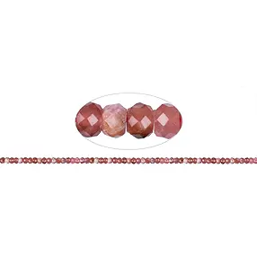 Strang Button, Rhodochrosit, facettiert, 02-03 x 04mm | Marco Schreier
