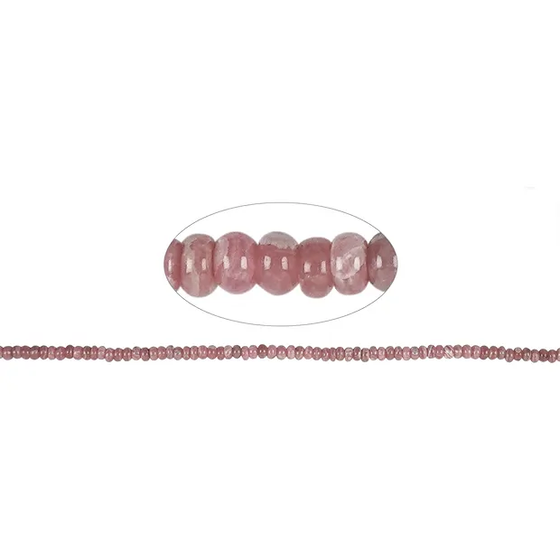 Filo di bottoni, Rodocrosite, 04-05 x 06 mm | grossista gemme e pietre curative