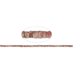 Strand cylinder "Heishi", Rhodochrosite, 02-03 x 04mm | Marco Schreier