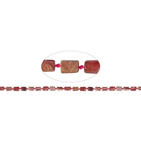 Strand cylinder, Rhodochrosite, faceted, 08-10 x 05-06mm (42cm) | Marco Schreier