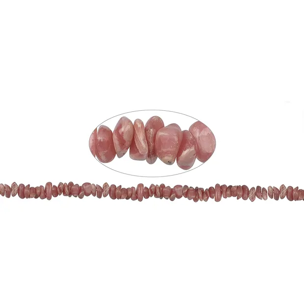 Rang de colliers éclats ronds, rhodochrosite, 04-08 x 08-15mm | Marco Schreier