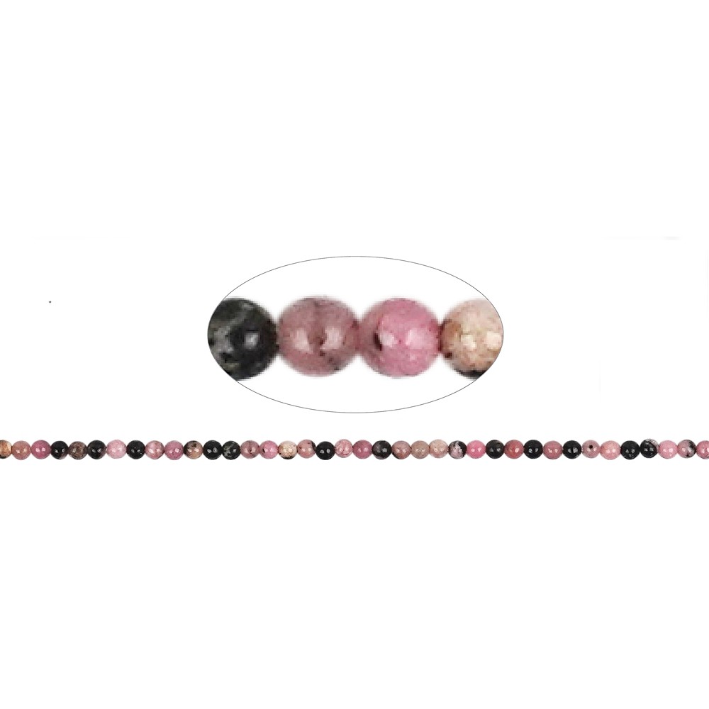 Rang de collier boules, Rhodonite, 02 mm | Marco Schreier