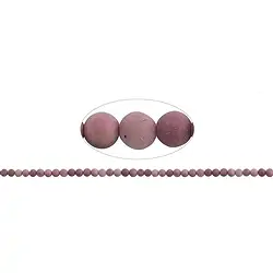 141310100311 String Beads, Rhodonite, matt, 04mm | wholesaler gems, healing stones & jewelry