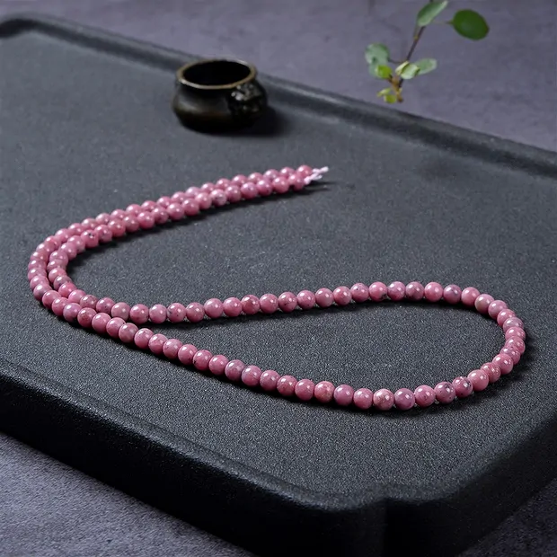 Filo di perle, Rodonite A, 04 mm | Gemme Schreier, pietre curative e gioielli