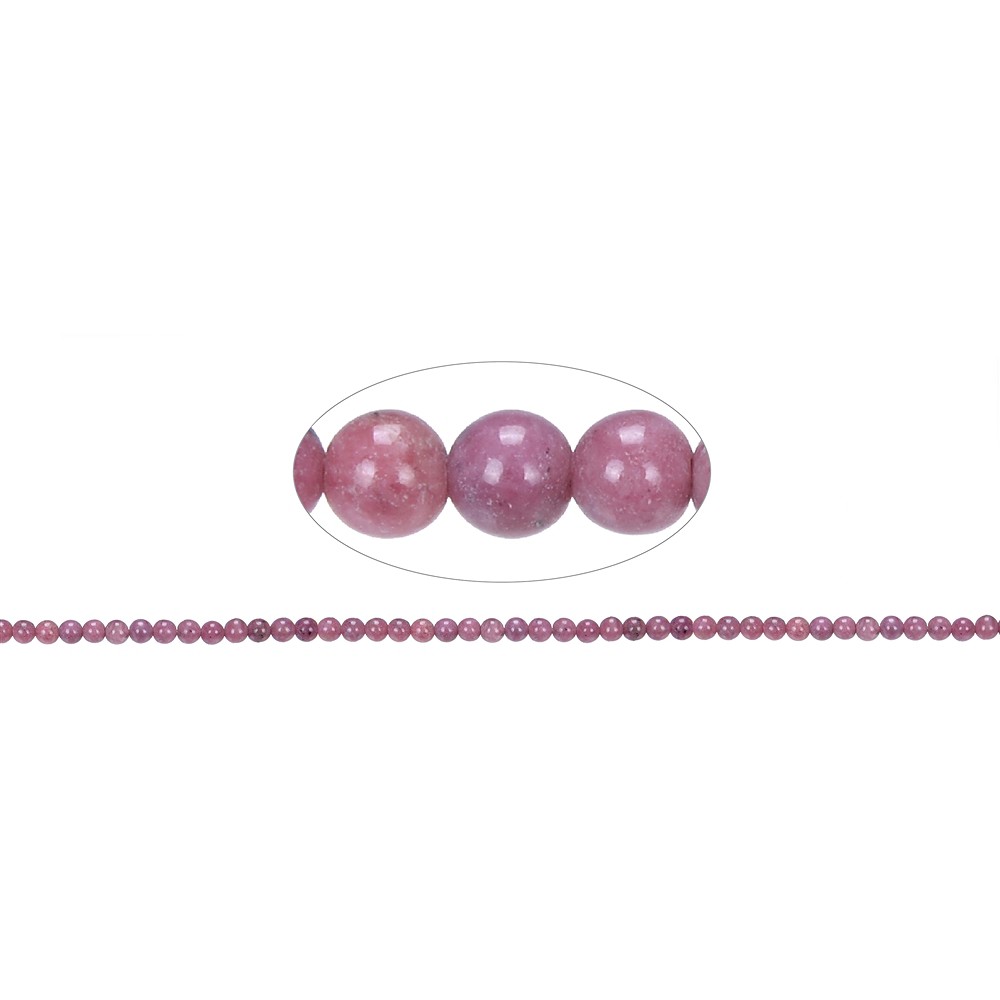 String Beads, Rhodonite A, 04mm | wholesaler gems, healing stones & jewelry