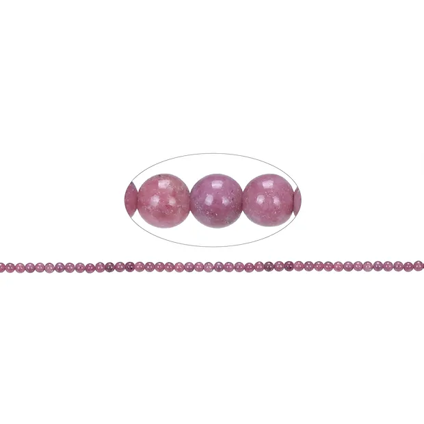 Rang de collier boules, Rhodonite A, 04mm | Marco Schreier