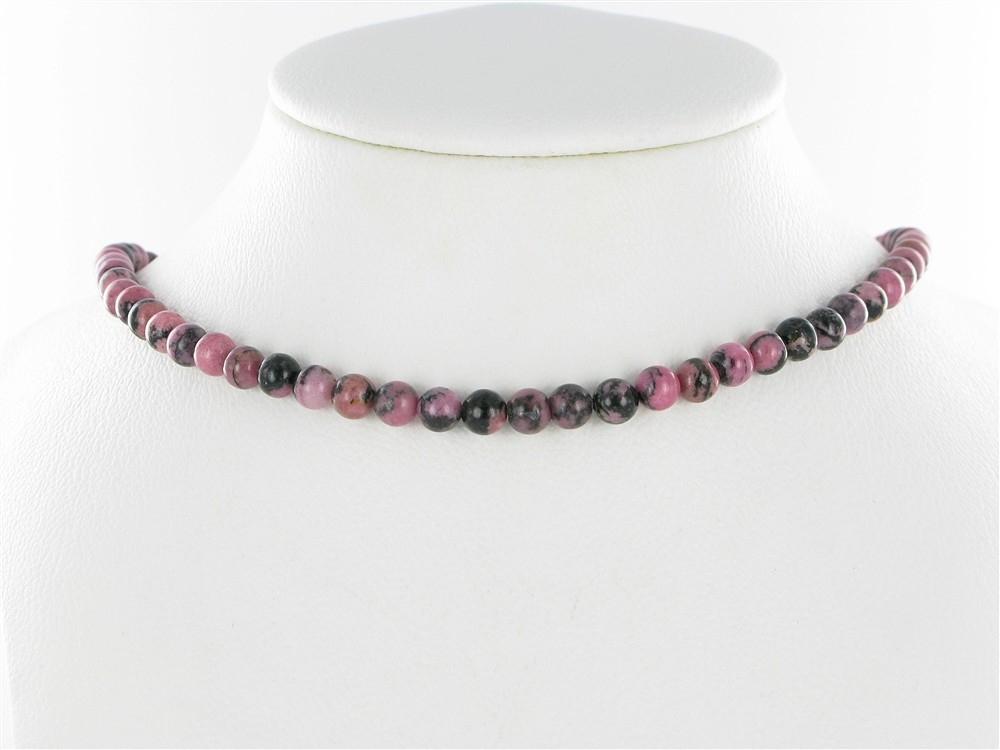 Filo di perline, Rodonite, 06 mm | Gemme Schreier, pietre curative e gioielli