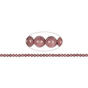 String Beads, Rhodonite, 06mm | minerals trade - gems, healing stones & jewelry