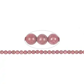 String Beads, Rhodonite A, 06mm | wholesaler gems, healing stones & jewelry