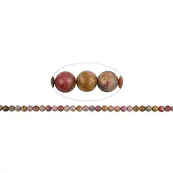 141310100523 Rang de collier boules, Rhodonite (Bejing), 06mm (39cm) | Marco Schreier