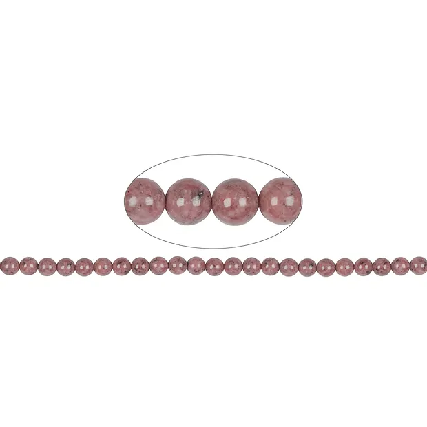 Rang de collier boules, Rhodonite, 08mm | Marco Schreier