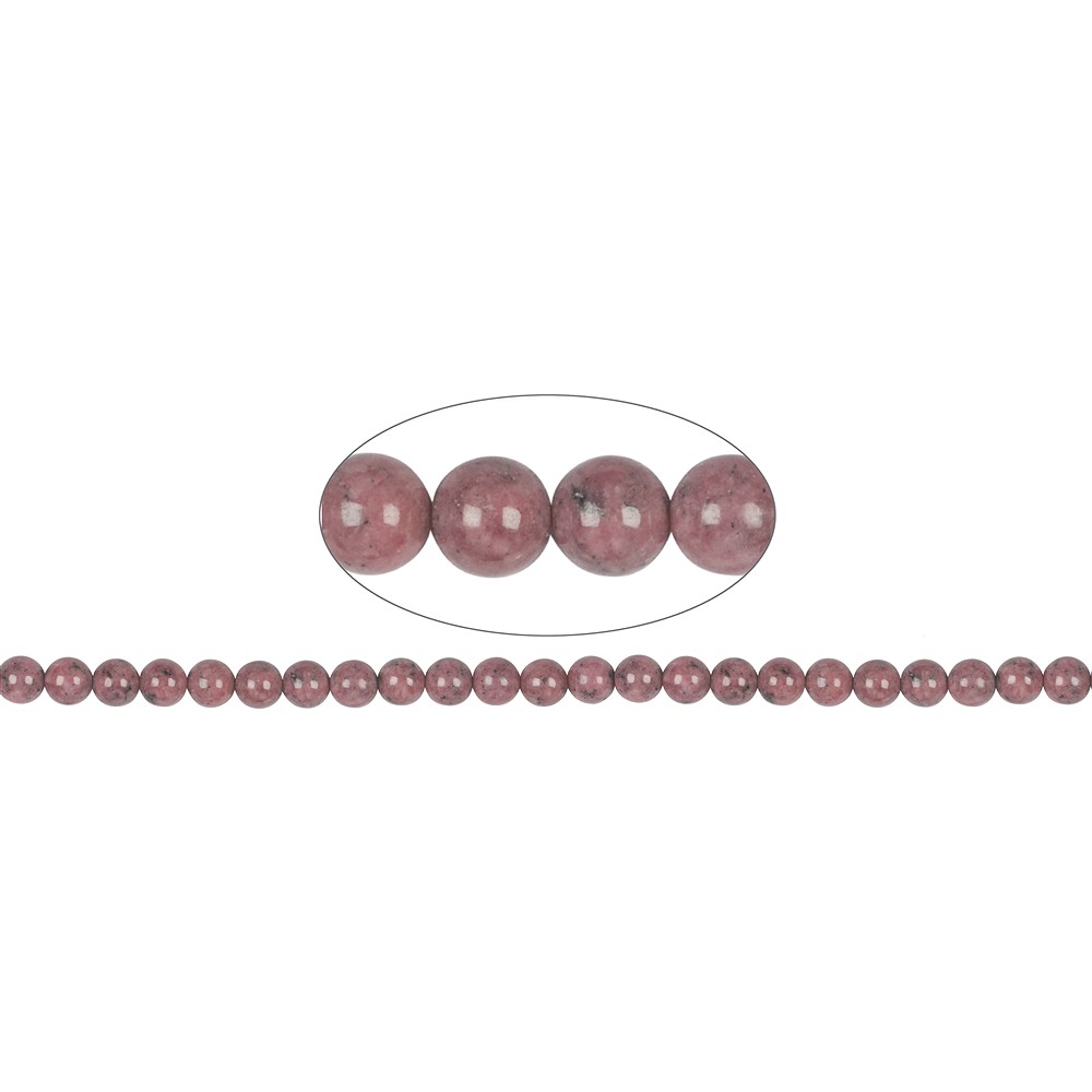 String Beads, Rhodonite A, 08mm | wholesaler gems, healing stones & jewelry