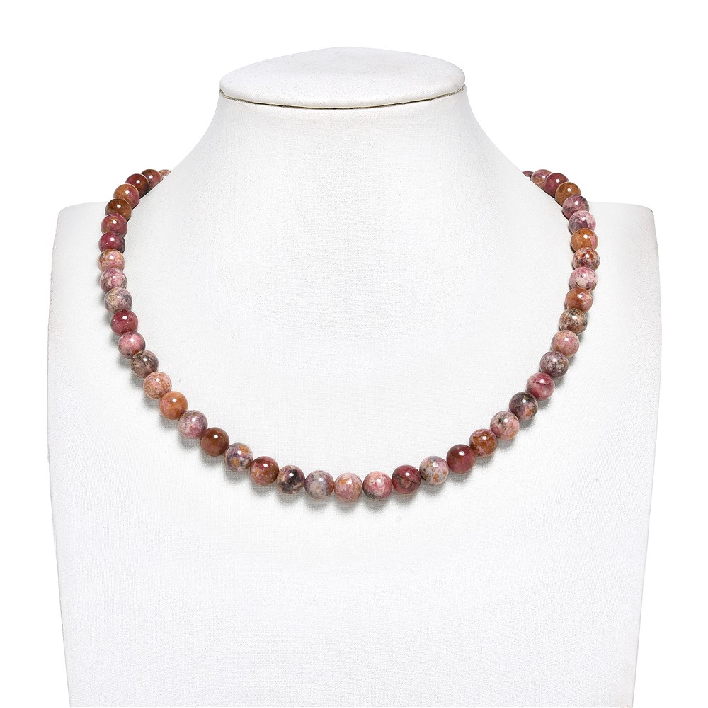 Strang Kugeln, Rhodonit (Bejing), 08mm (39cm) | Edelsteine, Heilsteine & Schmuck